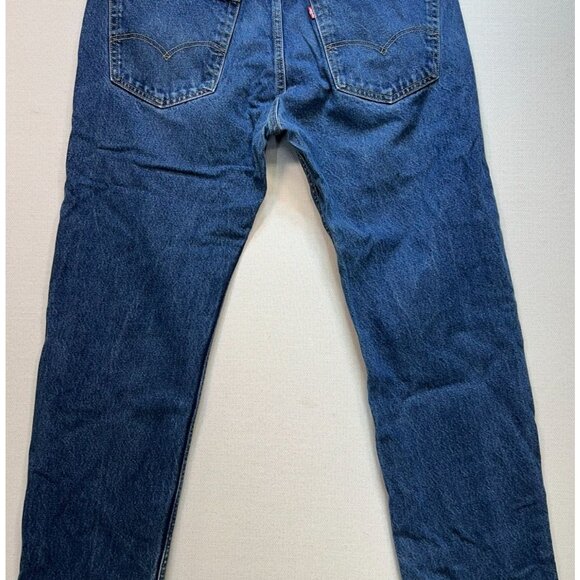 Levi's 505 Men's Regular Fit Straight Jeans Stretch Denim Sz 38x32 Blue Mid Wash - Picture 2 of 10